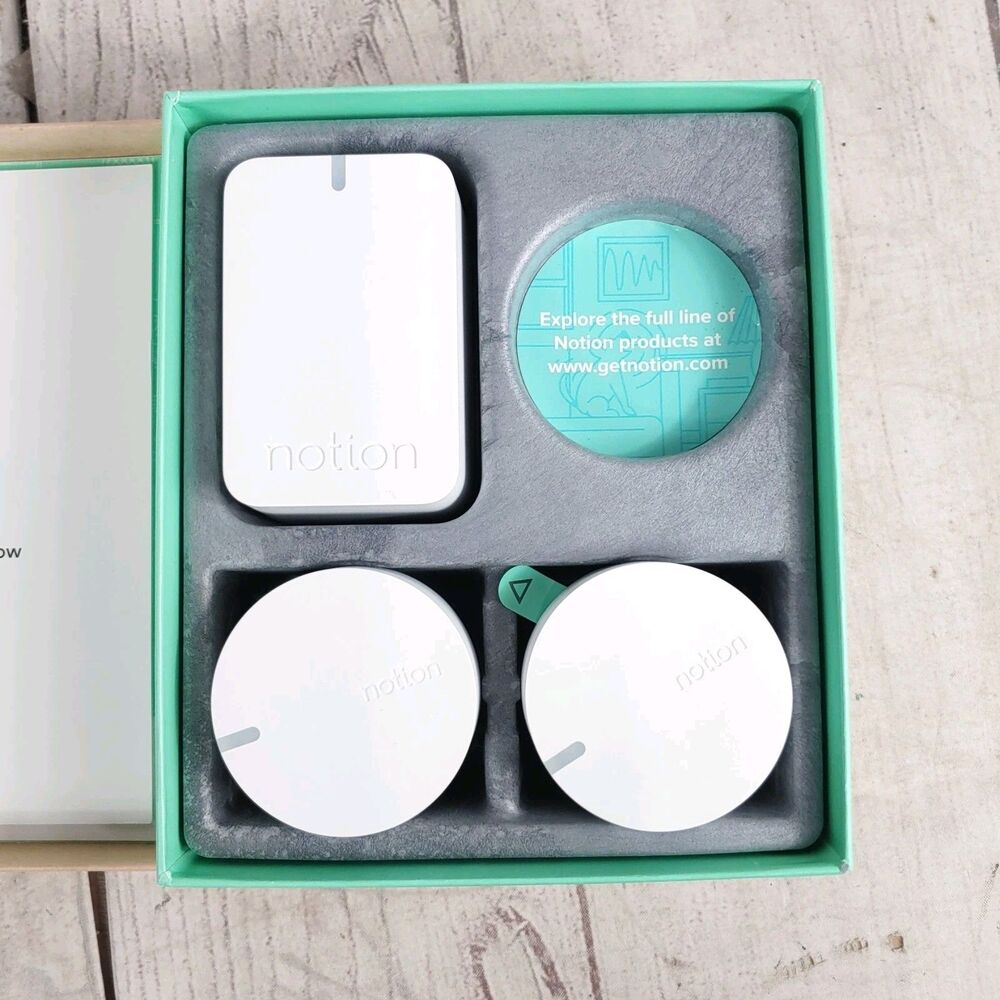 NEW OPEN BOX - Notion Smart Home Monitoring System Wireless - 2 Sensors + Bridge